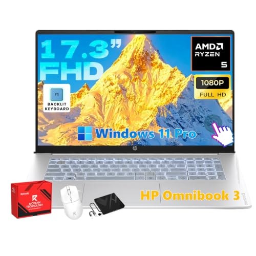 HP OmniBook 3 17-DP0555 Ryzen 5 130 1TB SSD 16GB 17.3" (1920x1080) TOUCHSCREEN WIN11