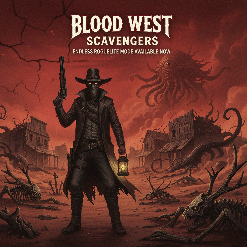 ¡El Lejano Oeste se vuelve aún más oscuro! Blood West lanza su expansión Scavengers con un modo roguelite infinito