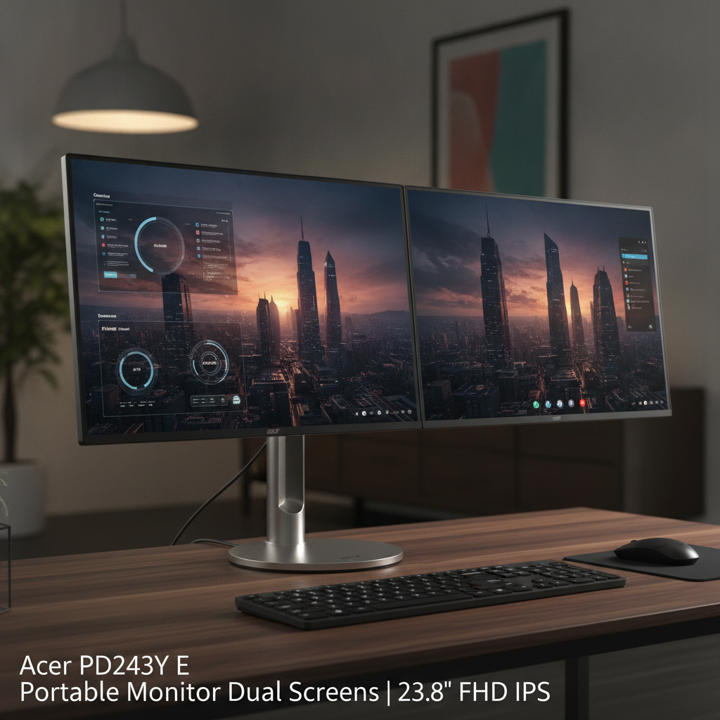 Acer PD243Y E: La revolución portátil de las pantallas duales que no imaginabas
