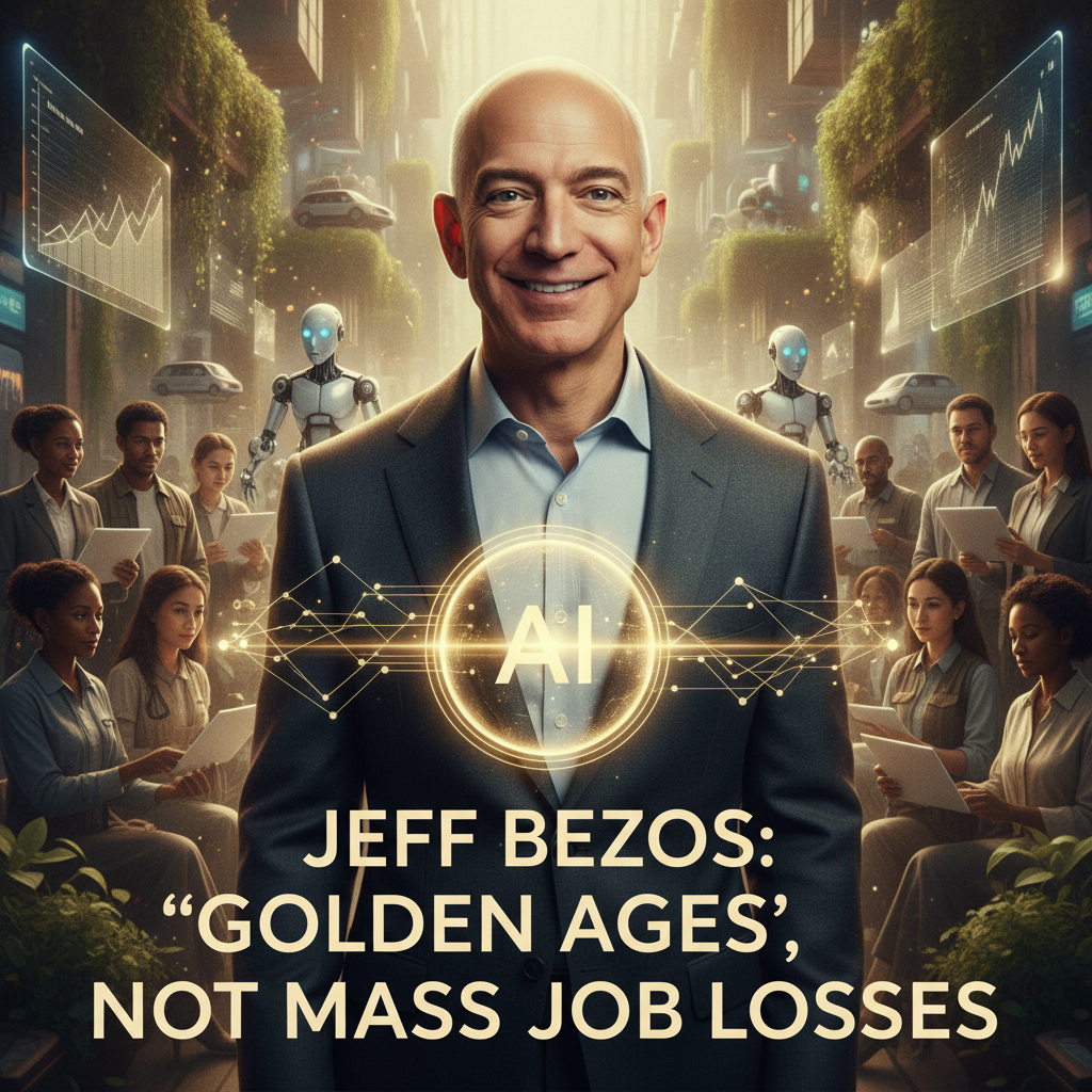 Jeff Bezos: "Esta gente está equivocada", la IA traerá "múltiples edades doradas" y nuevos laburos
