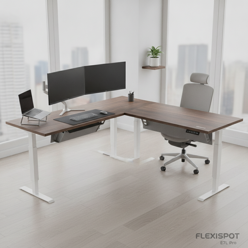 ¡Bombazo! El Escritorio de Pie en L de FlexiSpot: La Mega Mejora que Tu Oficina en Casa Necesita (¡y a Preciazo!)