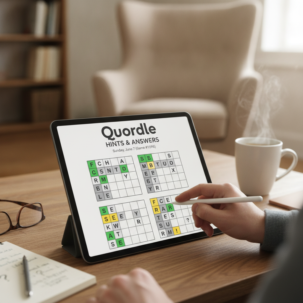 Quordle de Hoy: ¡Pistas y Respuestas para el Sábado 13 de Junio de 2026 (juego #1601)!