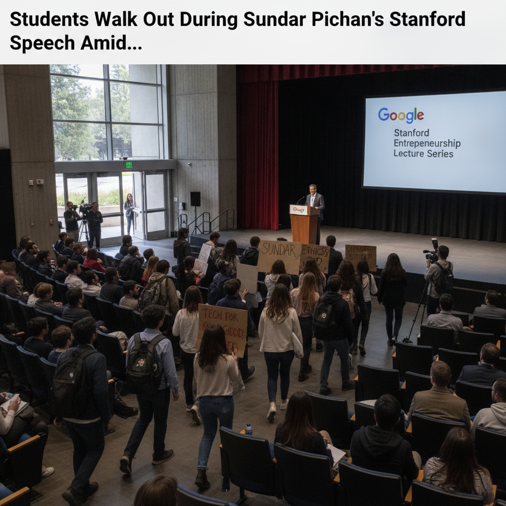 Sundar Pichai en Stanford: ¡La IA en modo "silencio", el activismo estudiantil en "modo revuelo"!