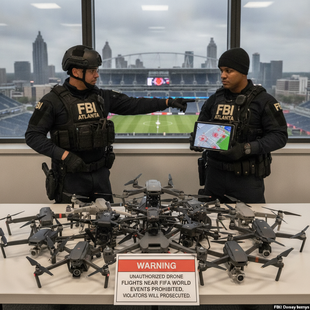 El FBI en modo Mundial: ¡Drones fuera de juego en Atlanta y multas que te dejan seco!
