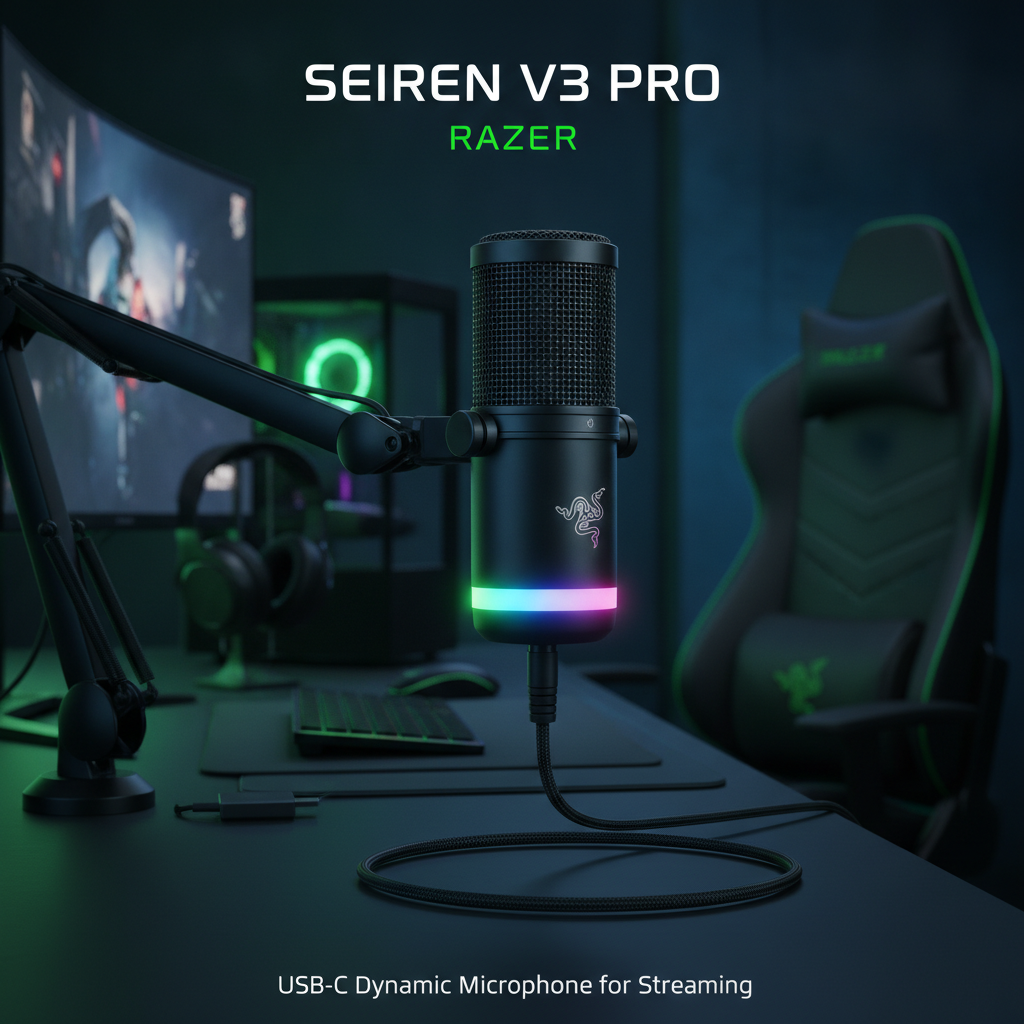 Razer Seiren V3 Pro: ¿El micrófono gamer definitivo... que quizás no necesitás?