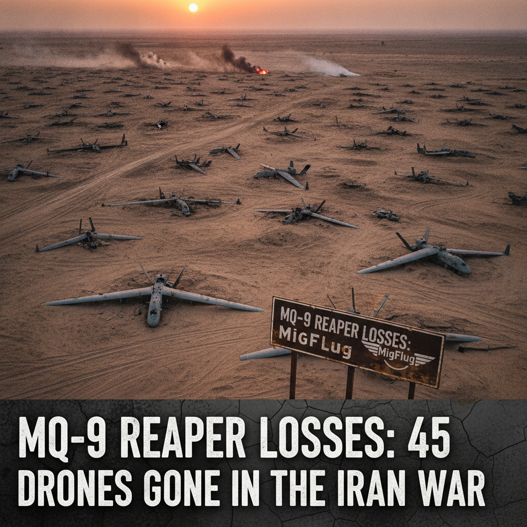 Impacto Millonario: El Conflicto en Irán Cobró 45 Drones MQ-9 Reaper, un Cuarto de la Flota