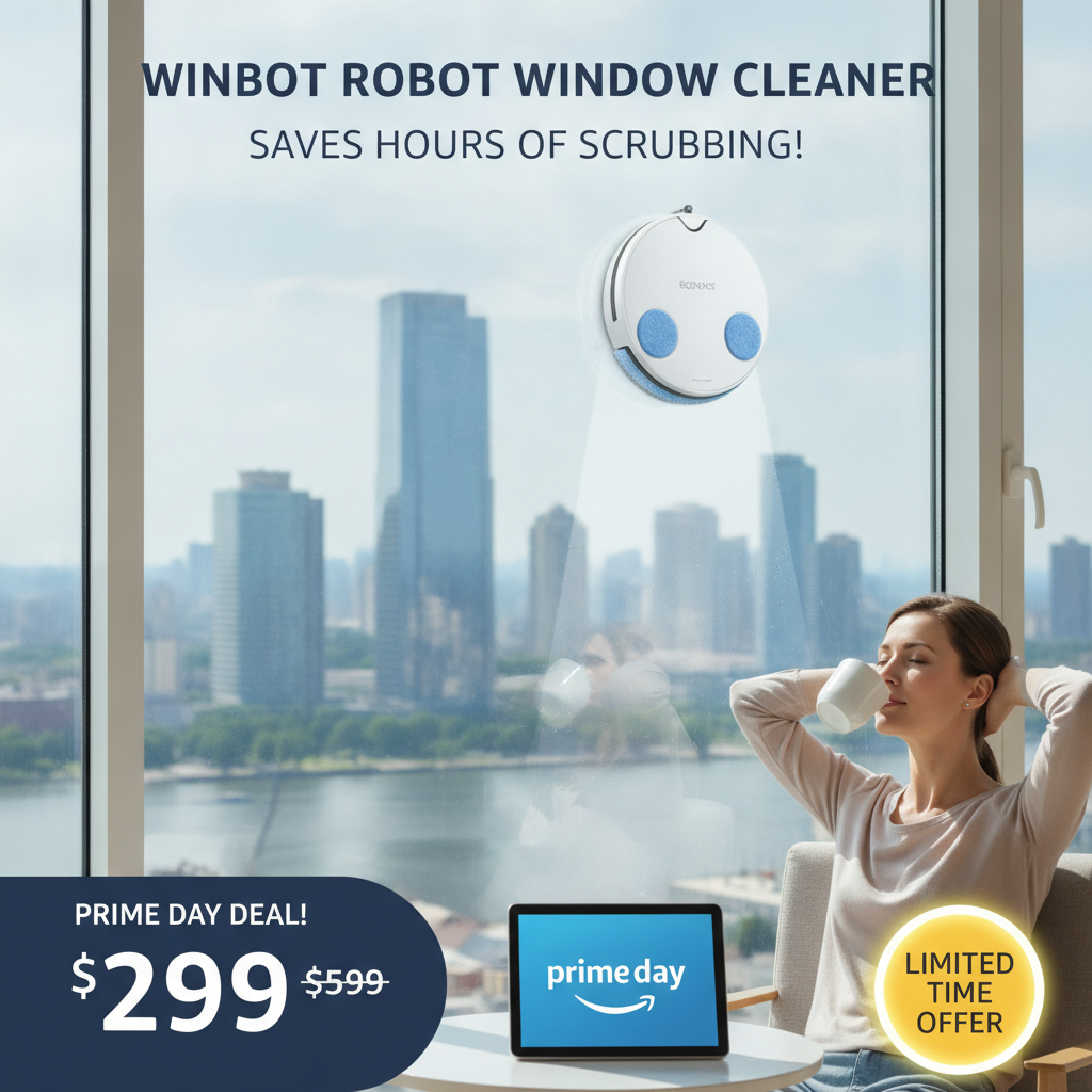¡Chau esfuerzo! Este robot limpiacristales Ecovacs Winbot es un golazo y está de oferta en Amazon