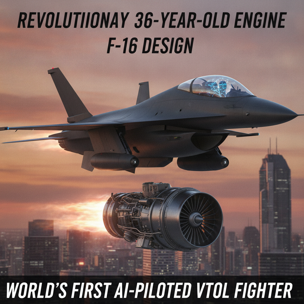 Un Motor de F-16 con 36 Años Vuelve a la Carga para Impulsar el Primer Caza VTOL con IA