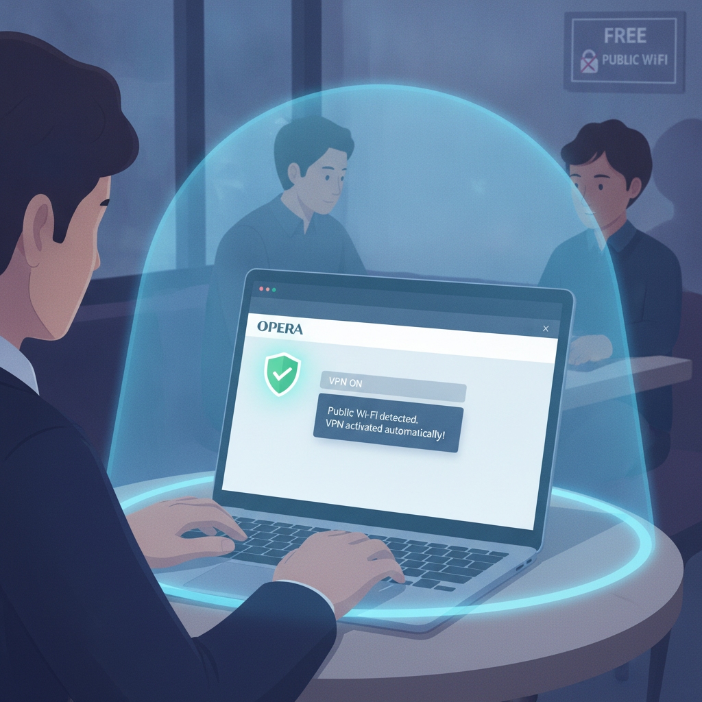 ¿Colgado con la VPN? Opera te cubre automáticamente en Wi-Fi públicos